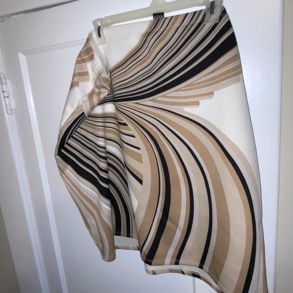 Black & Tan printed skirt - ashley stewart